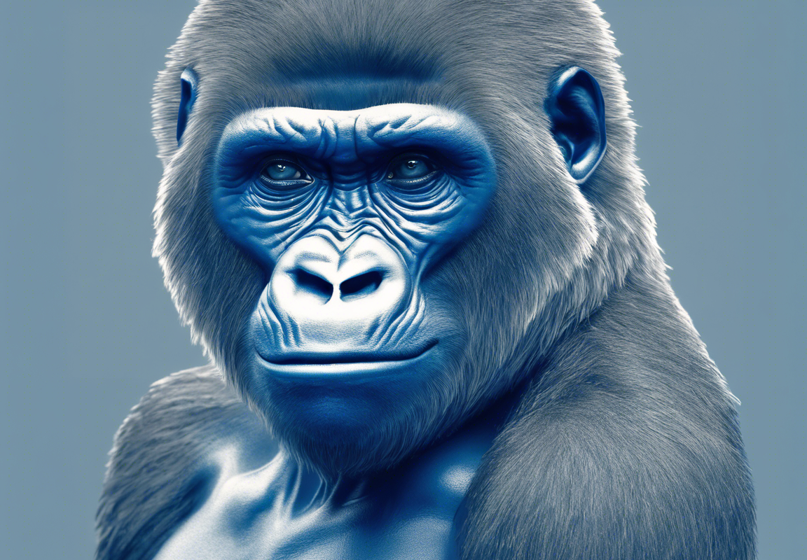 The Majestic Blue Gorilla: A Stunning Sight in the Wild