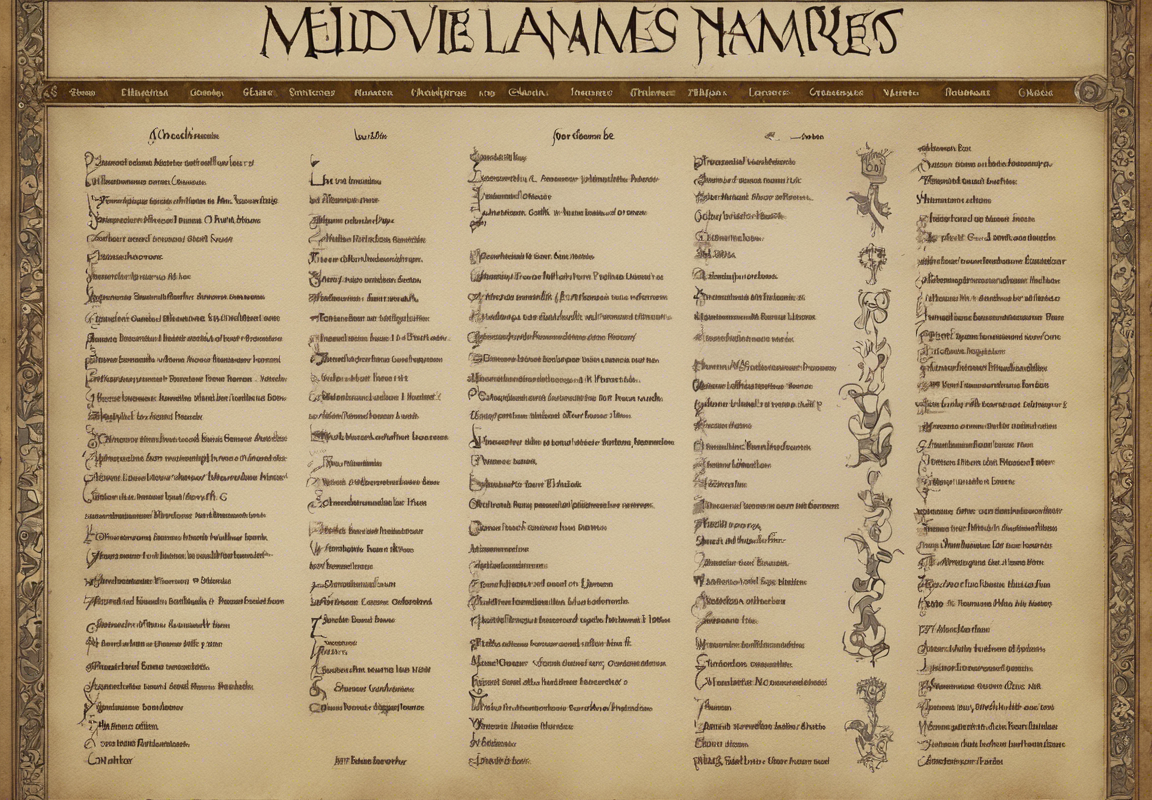 Uncover Your Medieval Moniker with the Ultimate Names Generator!