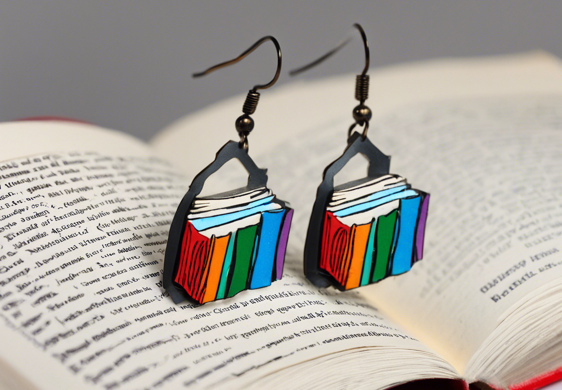 Accessorize With Novelty: Book Earrings Trends